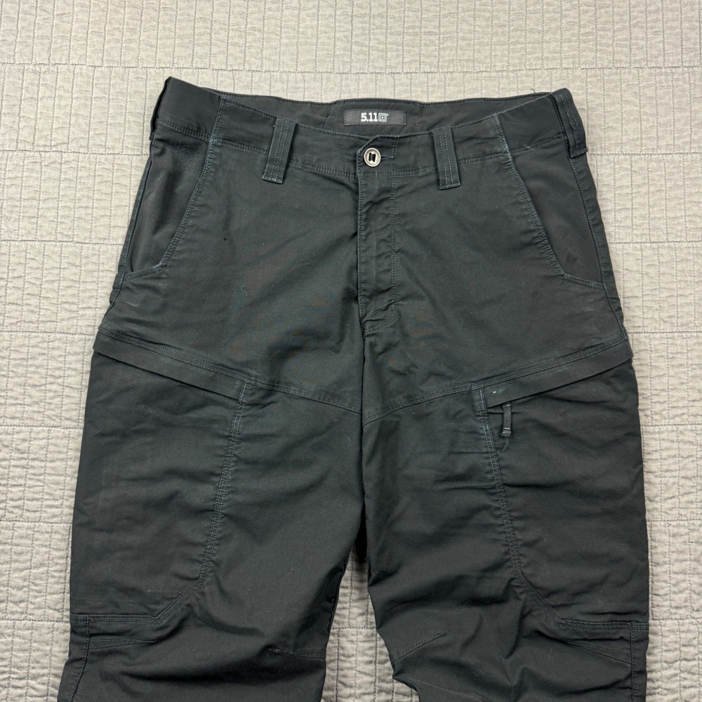 5.11 Tactical Men 34x34 (32x34) Apex Pants Black Cargo Straight Leg Utility Work - Picture 2 of 15